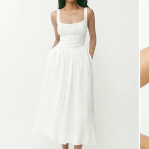 Reformation White Midi Dress